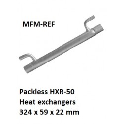 Packless HXR-50 trocador de calor 324 x 59 x 22 mm