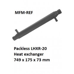 Packless LHXR-20 trocador de calor 749 x 175 x 73 mm