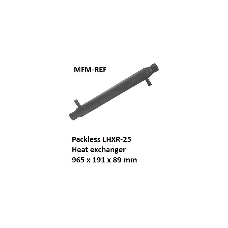 Packless LHXR-25 intercambiadores de calor 965 x 191 x 89