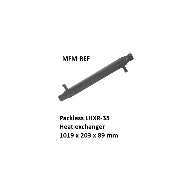 Packless LHXR-35 trocador de calor 1019 x 203 x 89