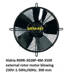 Hidria R09R-3028P-4M-3509 external rotor motor blowing 230V-1-50Hz/60Hz.  300 mm