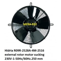 R09R-2528A-4M-2516 Hidria fan external rotor motor sucking 230V-1-50/60 Hz