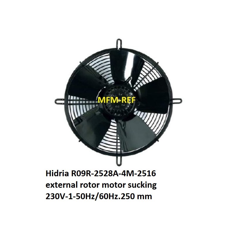 R09R-2528A-4M-2516 Hidria Lüfter saugen Außenläufer motor 230V-1-50/60 Hz