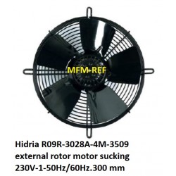 R09R-3028A-4M-3509 Hidria  fan with external rotor motor sucking 230-1-50 Hz/60 Hz