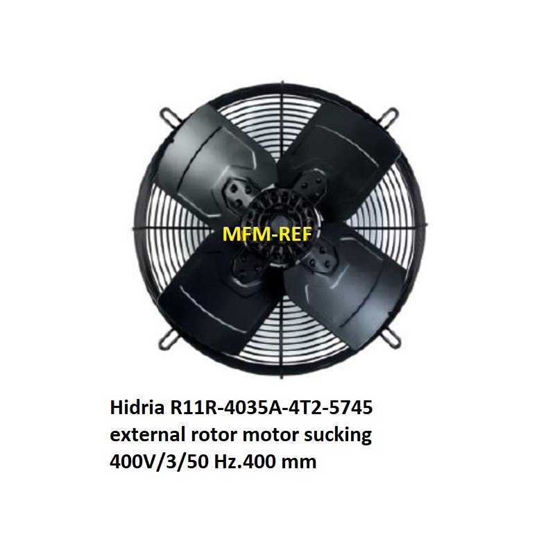 R11R-4035A-4T2-5745 Hidria external rotor motor, 400V/3/50Hz. 400 mm