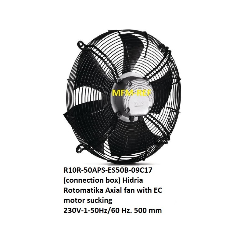 R10R-50APS-ES50B-09C17 (caixa de conexão) Ventilador axial Hidria Rotomatika