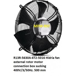 R13R-5630A-6T2-5016 Hidria external rotor motor, sucking 400V 500 mm