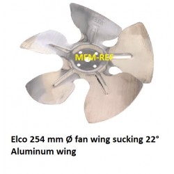 Elco 254mm Ø aile de ventilateur 22° Fan d'aile sucer (sur le moteur soufflant)