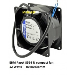 8556 N EBM Papst ventilador compacto 12 Watt 80x80x38