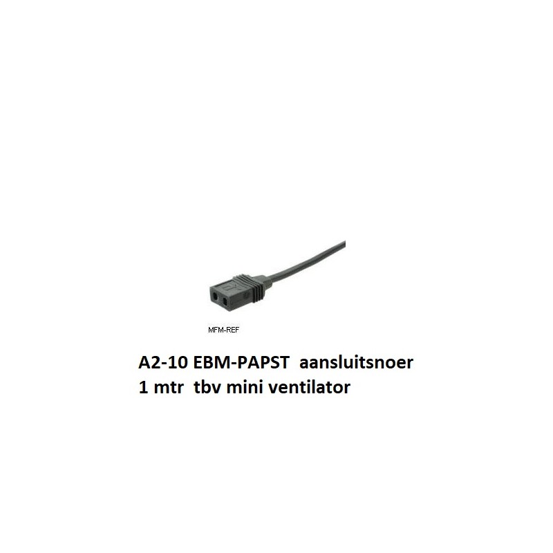 A2-10 EBM-PAPST  aansluitsnoer 1 mtr  tbv mini ventilator