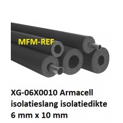 XG-06X010 Armaflex tuyau isolant, épaisseur d'isolation 6 mm x 10 mm