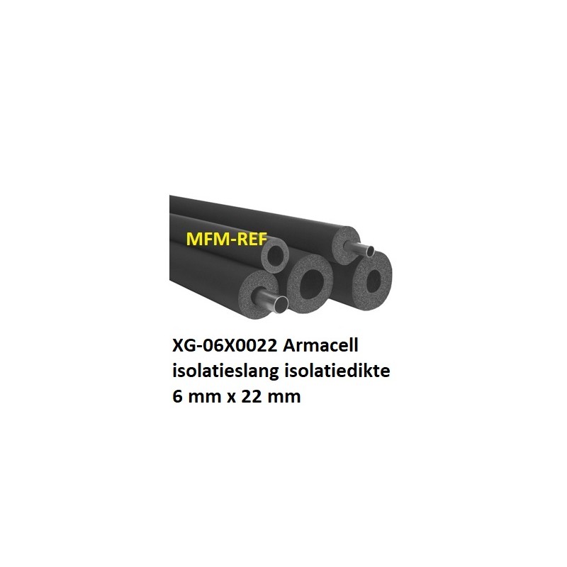 Armaflex XG-06X022 espessura de isolamento de tubos de isolamento 6mm x 22mm