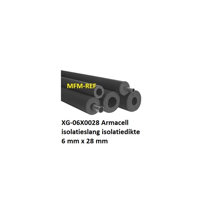 XG-06X028 Armaflex  espessura de isolamento de tubos de isolamento 6mm x 28mm