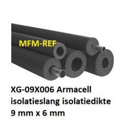 ACE/P-09X006 ArmaFlex tuyau isolant, épaisseur d'isolation 9mm x 6mm