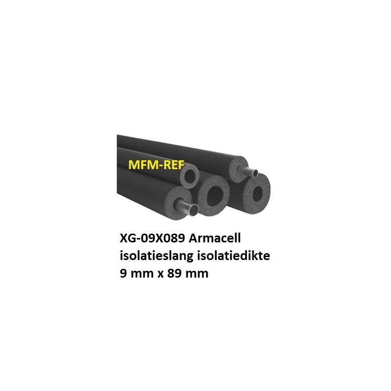 Armaflex XG-09X089 espessura do isolamento do tubo de isolamento 9mm x 89mm