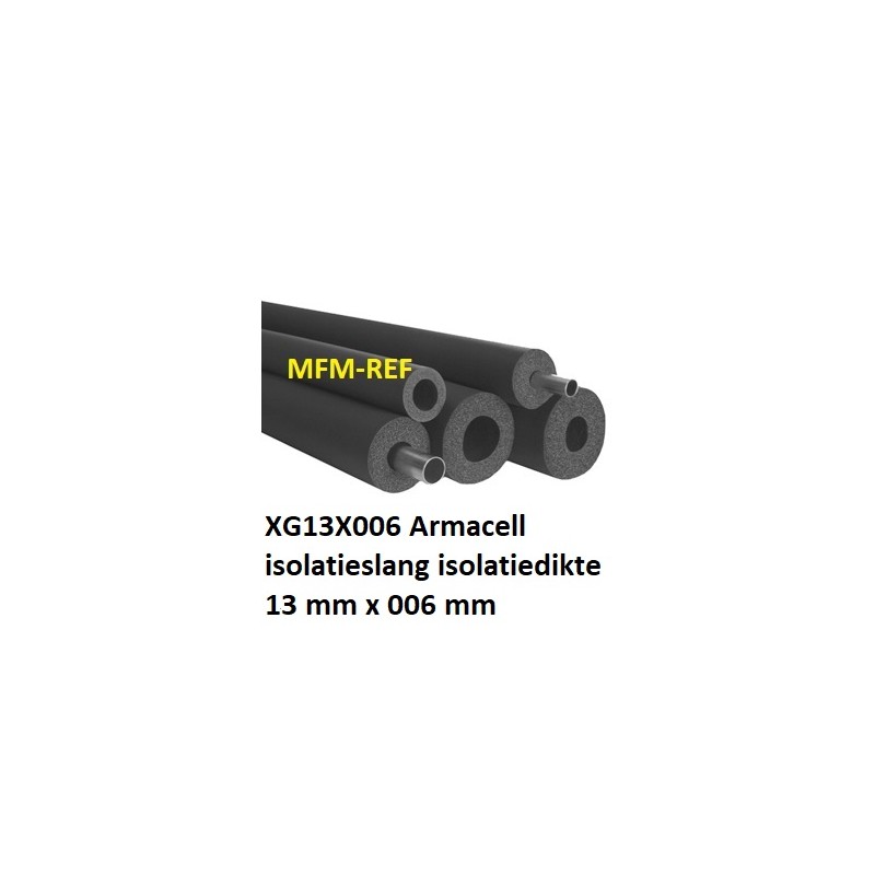 XG-13X006 Armaflex tuyau isolant, épaisseur d'isolation 13mm x 6mm