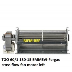 TGO 60/1 180-15 Emmevi-Fergas motor de ventilador de fluxo cruzado à esquerda