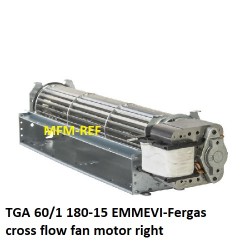 TGA60/1 180-15 EMMEVI-Fergas dwarsstroom ventilator rechts dwarsstroom