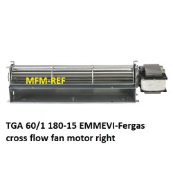 TGA 60/1 180-15 EMMEVI-Fergas motor de ventilador de fluxo cruzado à esquerda