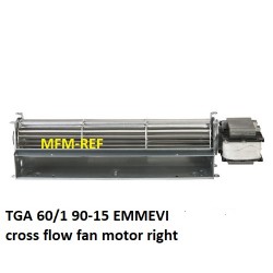 TGA 60/1 90-15 EMMEVI  motor direito de montagem de motor de ventilador de fluxo cruzado