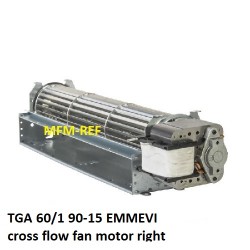 TGA 60/1 90-15 EMMEVI Motor rechts Montage Querstrom-Lüfter motor