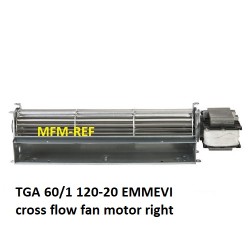 TGA 60/1 120-20 EMMEVI  Motor rechts Montage Querstrom-Lüfter motor