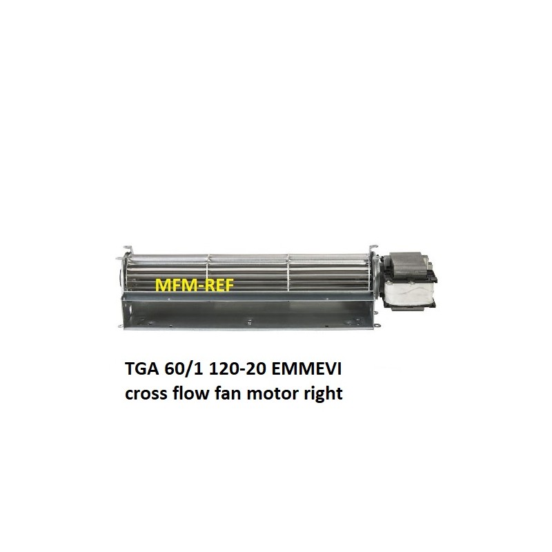 TGA 60/1 120-20 EMMEVI droite montage moteur-ventilateur transversal