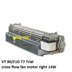 VT 90/F1D T7 Trial ventoinha de corrente cruzada 14W direita
