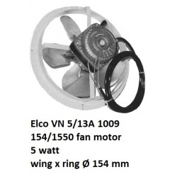 Elco VN5-13A 1009 154/1550 Lüftermotors  mit Metallring Flügel x Ring 154 mm