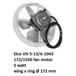 Elco Italiën VN5-13/A 1043 172/1550 Lüftermotor 5watt mit 172mm flügel