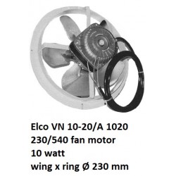 Elco VN10 20/A 1020 230/540 Lüftermotor 10W  mit Metallring Flügel x Ring 230 mm