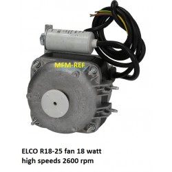 R18-25 Elco fan for refrigeration 2600 rpm 18 watt high speeds