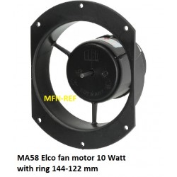 MA58 Elco motor de ventilador 10 Watt  230V 2500T con anillo 144-112mm