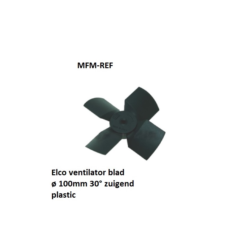 Elco ventilator blad  ø 100 mm 30° zuigend  plastic