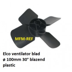 Elco ventilator blad  ø 100mm 30° blazend  plastic