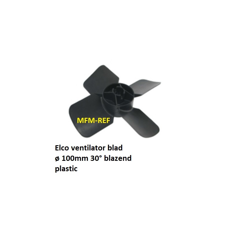Elco ventilator blad  ø 100 mm 30° blazend plastic