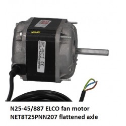 ELCO N25-45/887 motor del ventilador NET8T25PNN207 eje aplanado