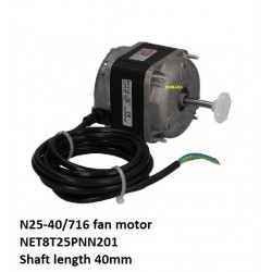 N25-40/716 Elco motor del ventilador  NET8T25PNN201 Longitud eje 40 mm