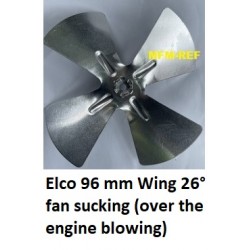 Ventilator-Flügel 96mm Elco Flügel 26° Lüfter saugen, EMI, EBM-Papst