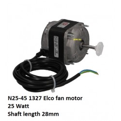 N25-45 1327 Elco moteur de ventilateur Longueur de l'arbre 28mm
