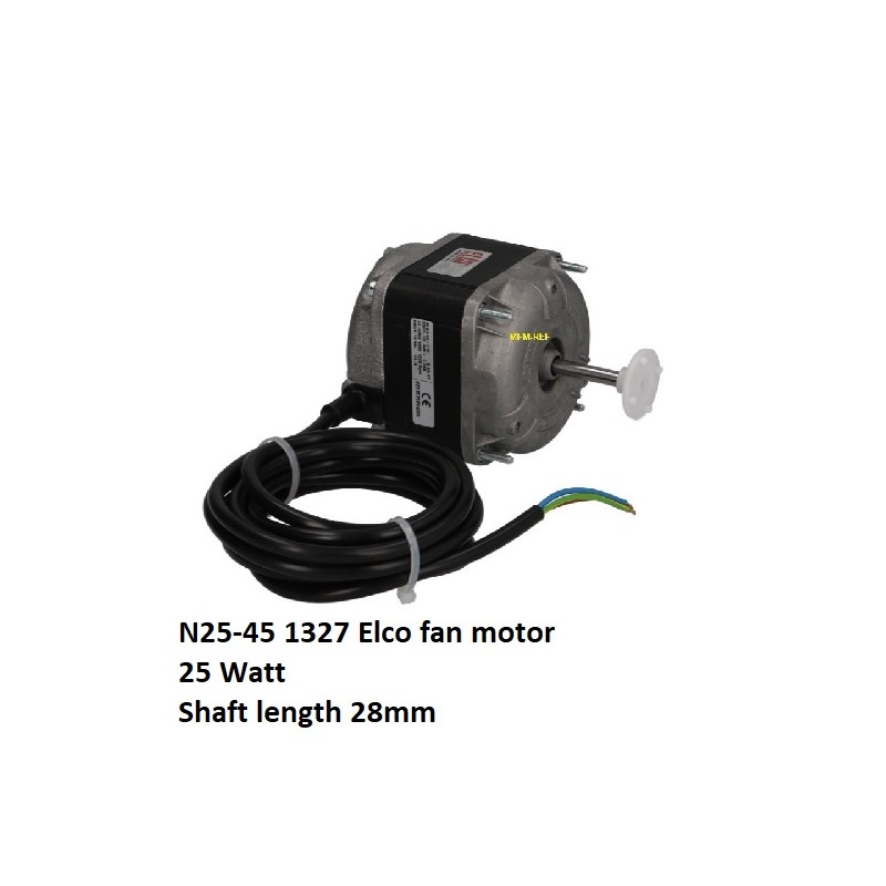 N25-45 1327 Elco moteur de ventilateur Longueur de l'arbre 28mm