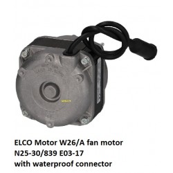 ELCO W26/A N25-30/839 E03-17 moteur de ventilateur connecteur étanche