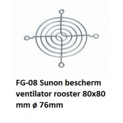 FG-08/ Sunon bescherm ventilator rooster 80x80 mm ø 76mm