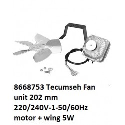 8668753 Tecumseh Lüftereinheit 202 mm 220/240V-1-50/60Hz 5W