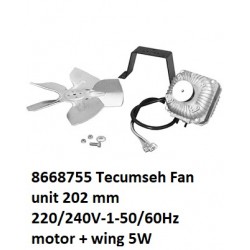 8668755 Tecumseh Lüftereinheit 202 mm 220/240V-1-50/60Hz 5W