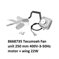 8668735 Tecumseh Unidad de ventilador 250mm 380/440V-1-50/60Hz 22W