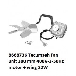 8668736 Tecumseh Ventilatoreenheid  300mm 380/440V-1-50/60Hz 22W