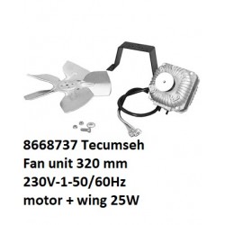 8668737 Tecumseh Ventilatoreenheid 320mm 230V-1-50/60Hz 25W