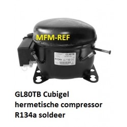GL80TB  R134a Cubigel compressor hermético 1/5HP 230V. ACC, Electrolux