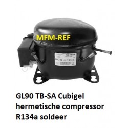 GL 90 TB-SA R134a Cubigel compressor hermético 1/4HP 230V